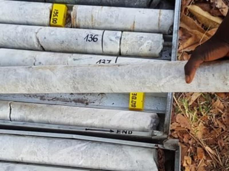 Lithium samples at the Manono development site, operated by a subsidiary of the Australian AVZ Minerals. © AVZMINERALS