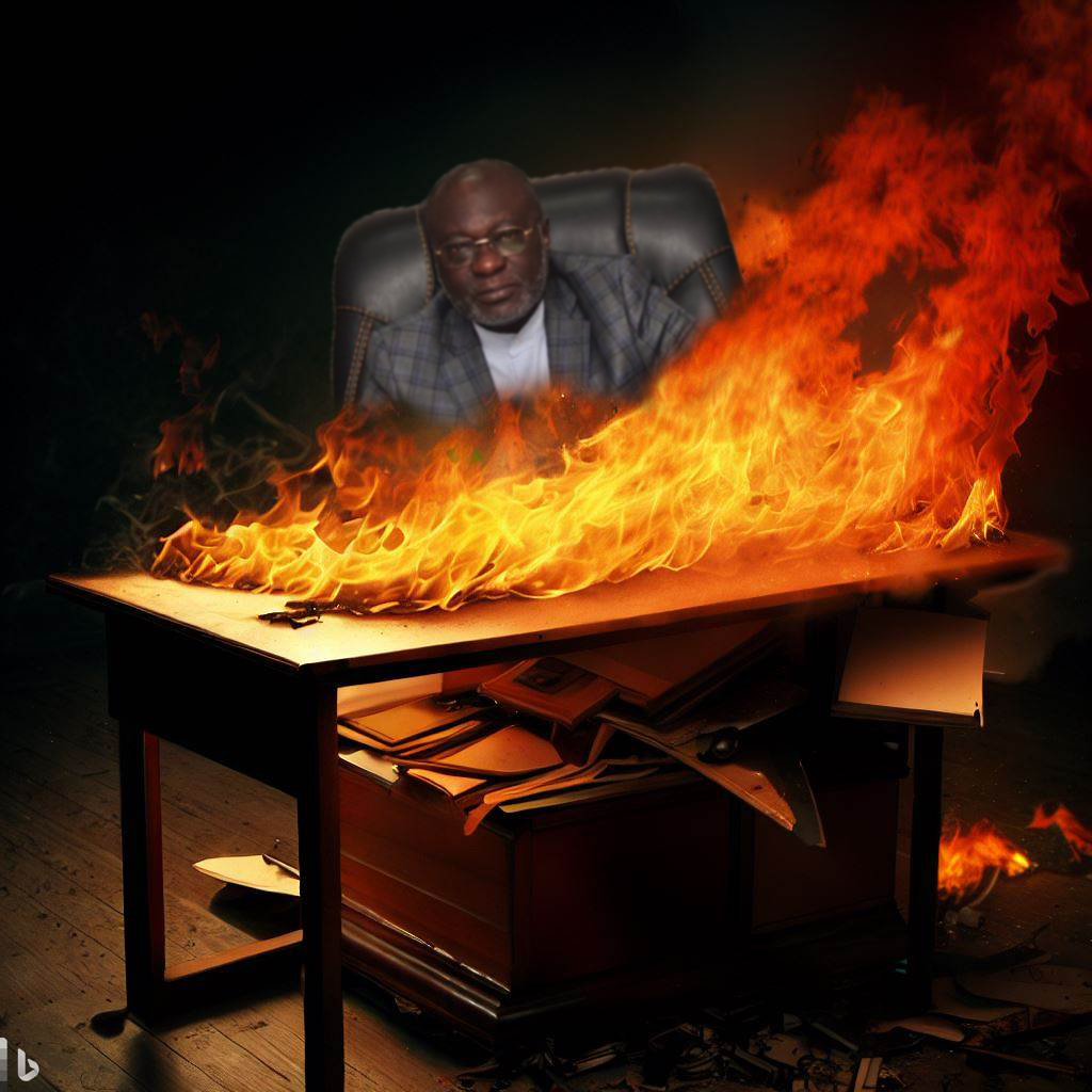 JMK Desk burning.jpg