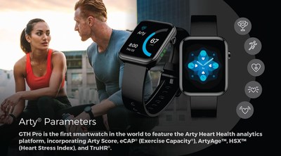 The TicWatch GTH Pro is the first smartwatch in the world to feature the Arty Heart Health analytics platform.