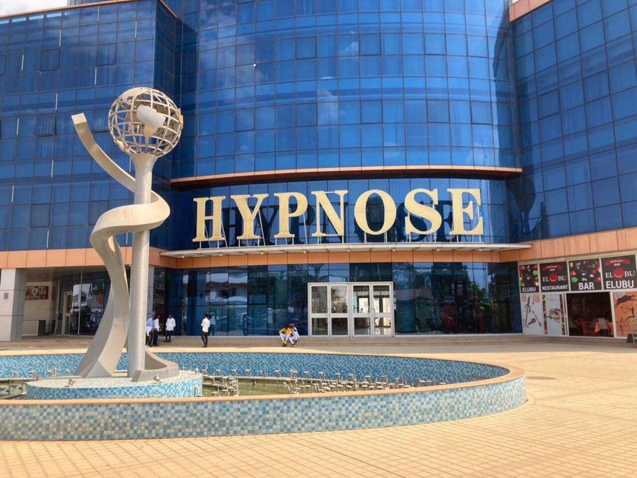 View of the entrance to the Hypnose building, in the DRC.