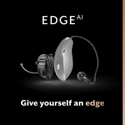 Photo of Starkey's Edge AI hearing aids.'s Edge AI hearing aids.