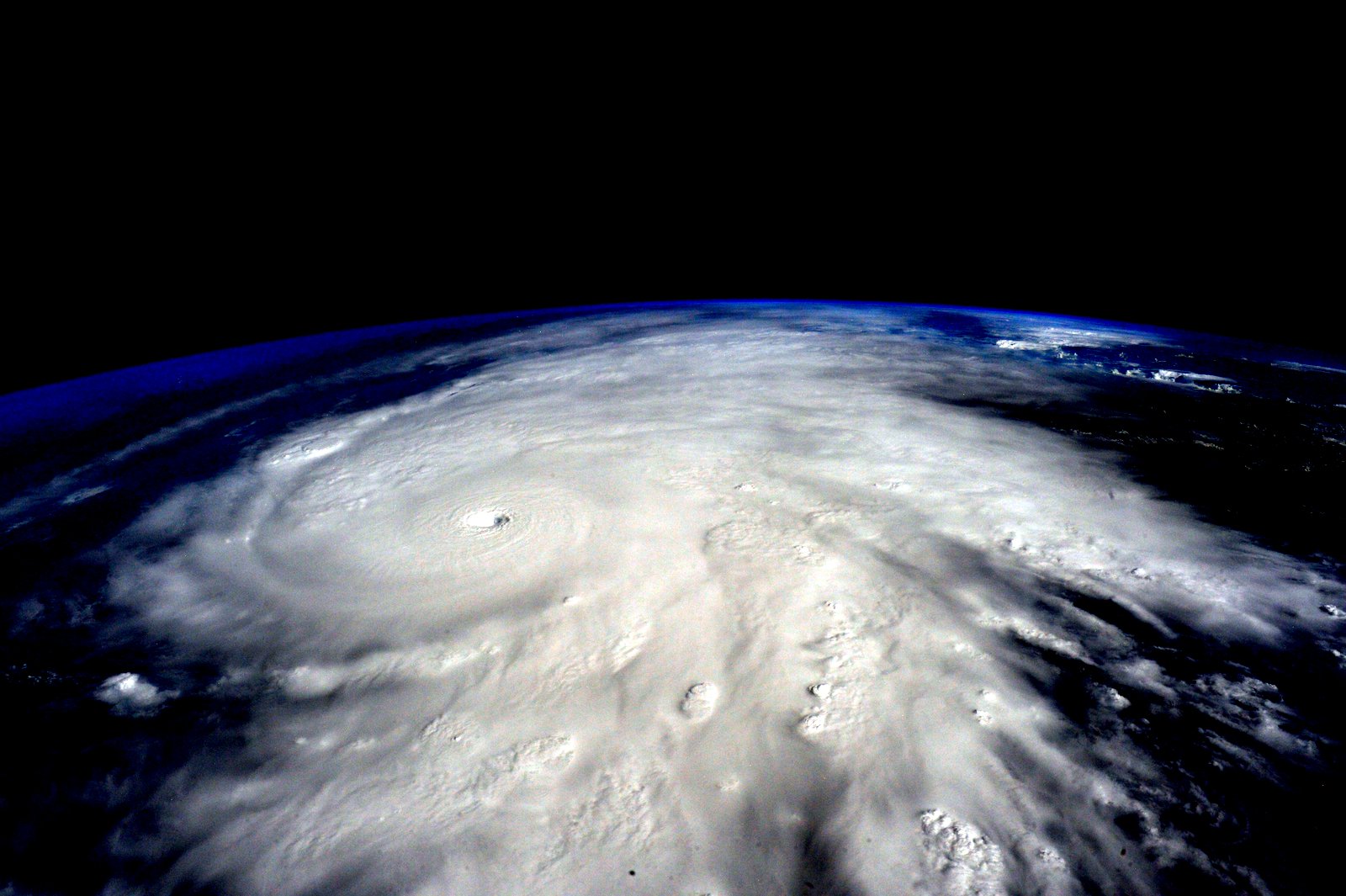 Satellite image of hurricane Patricia showing the boundary layer.