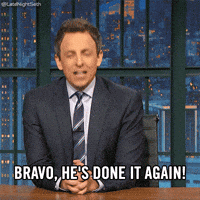 Seth Meyers Clapping GIF by Late Night with Seth Meyers