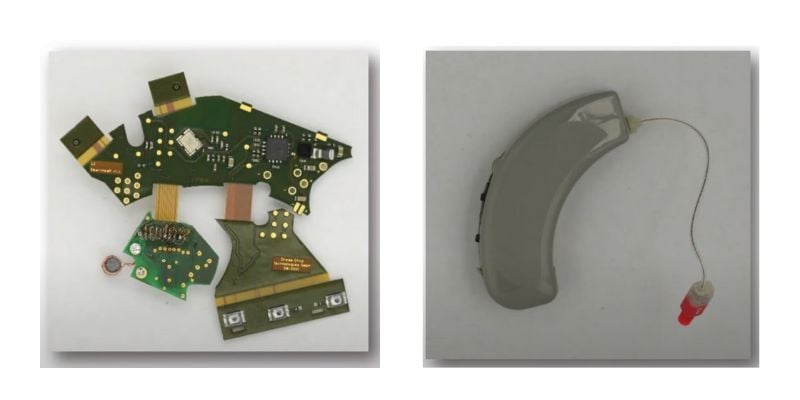 Foldable PCB and hearing aid prototype