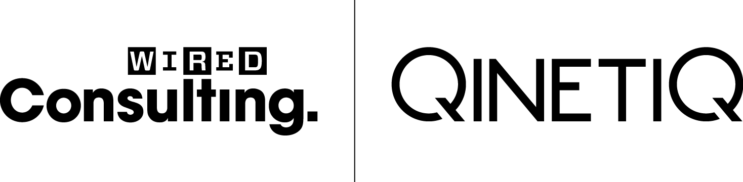 Wired Consulting x QinetiQ Logo Lockup