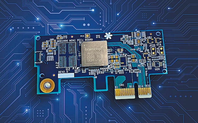 The AKD1000-powered Mini PCIe board