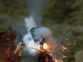 Explosion Train GIF by Back to the Future Trilogy Explosion Train GIF by Back to the Future Trilogy